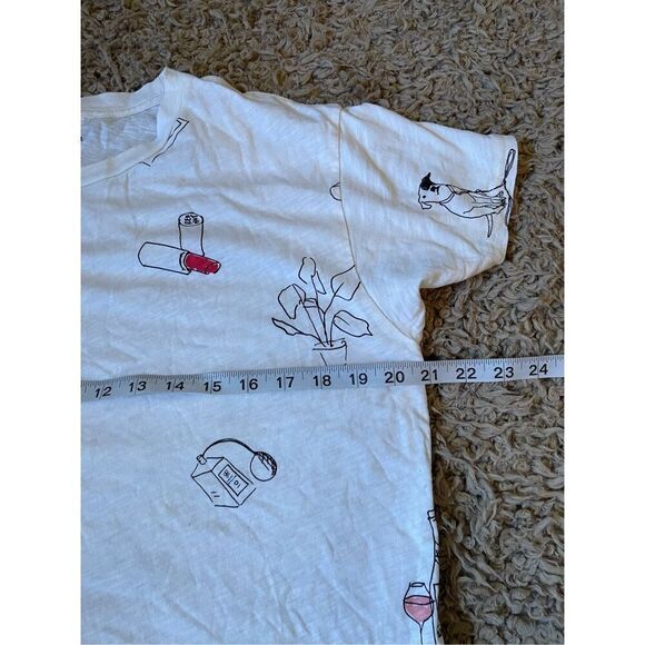J. Crew Women's Cotton Printed Graphic T Shirt Size Medium‎ - Picture 5 of 5